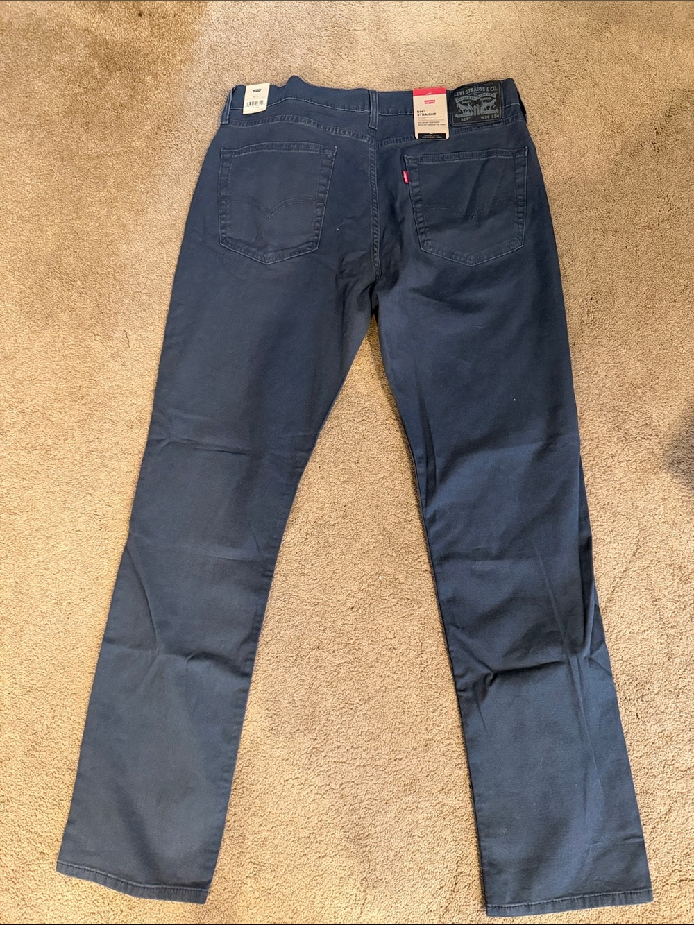 Men's gray/blue 514 Straight Fit Jeans